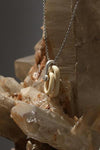 Parts of Four double-link U-shaped bolt necklace 629-4-B+AS+DA